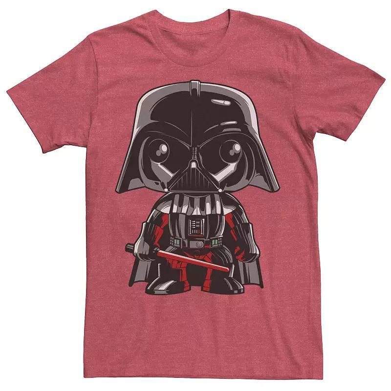 Mens Star Wars Darth Vader Cute Kawaii Pose Tee Red Grey Product Image