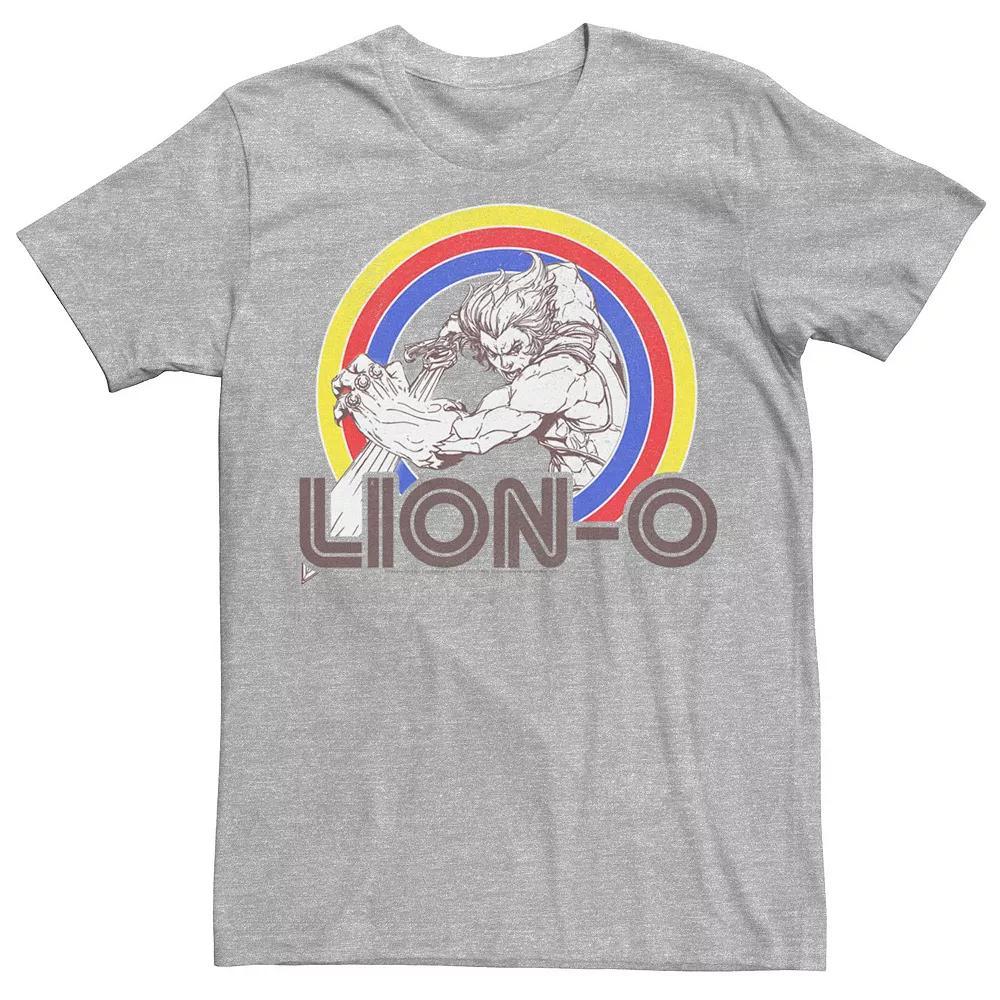 Men's ThunderCats Lion-O Retro Rainbow Tee, Size: Medium, Athletic Grey Product Image