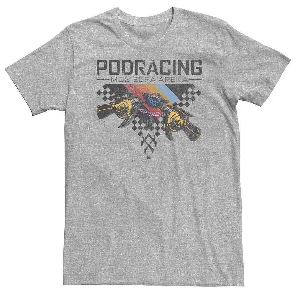 Big & Tall Star Wars Pod Racing Mos Espa Arena Tee, Men's, Size: 4XL, Athletic Grey Product Image