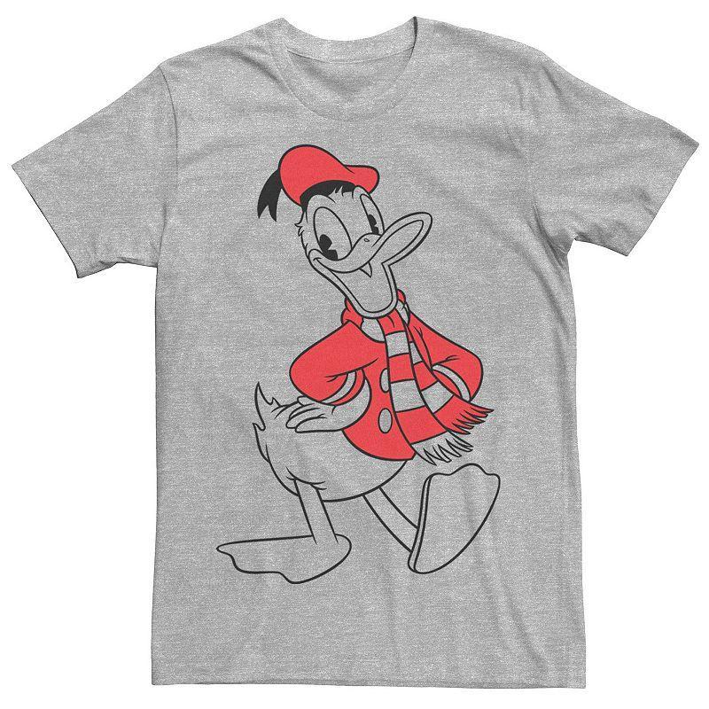 Disney's Donald Duck Christmas Outline Men's Tee, Size: XL, Athletic Grey Product Image