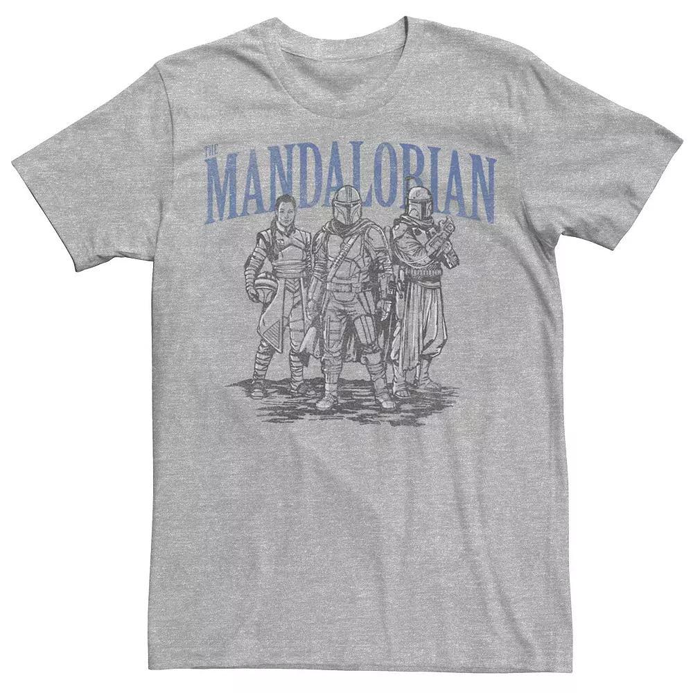 Men's Star Wars The Madalorian Trio Time Tee, Size: XL, Athletic Grey Product Image