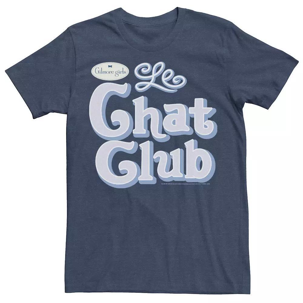 Men's Gilmore Girls Le Chat Club Logo Tee, Size: Small, Navy Grey Product Image
