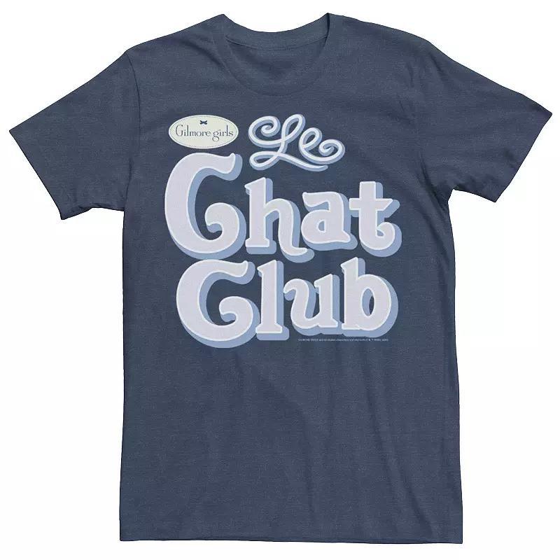 Men's Gilmore Girls Le Chat Club Logo Tee, Size: Small, Navy Grey Product Image