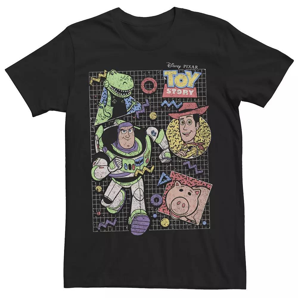 Disney / Pixar's Toy Story Men's Character Collage Schematic Tee, Size: Large, Black Product Image