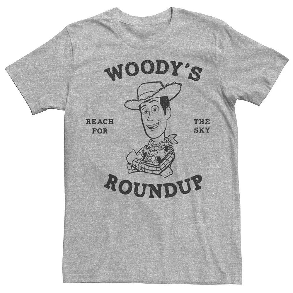 Disney / Pixar's Toy Story Men's Woody's Roundup Outline Sketch Tee, Size: XL, Athletic Grey Product Image