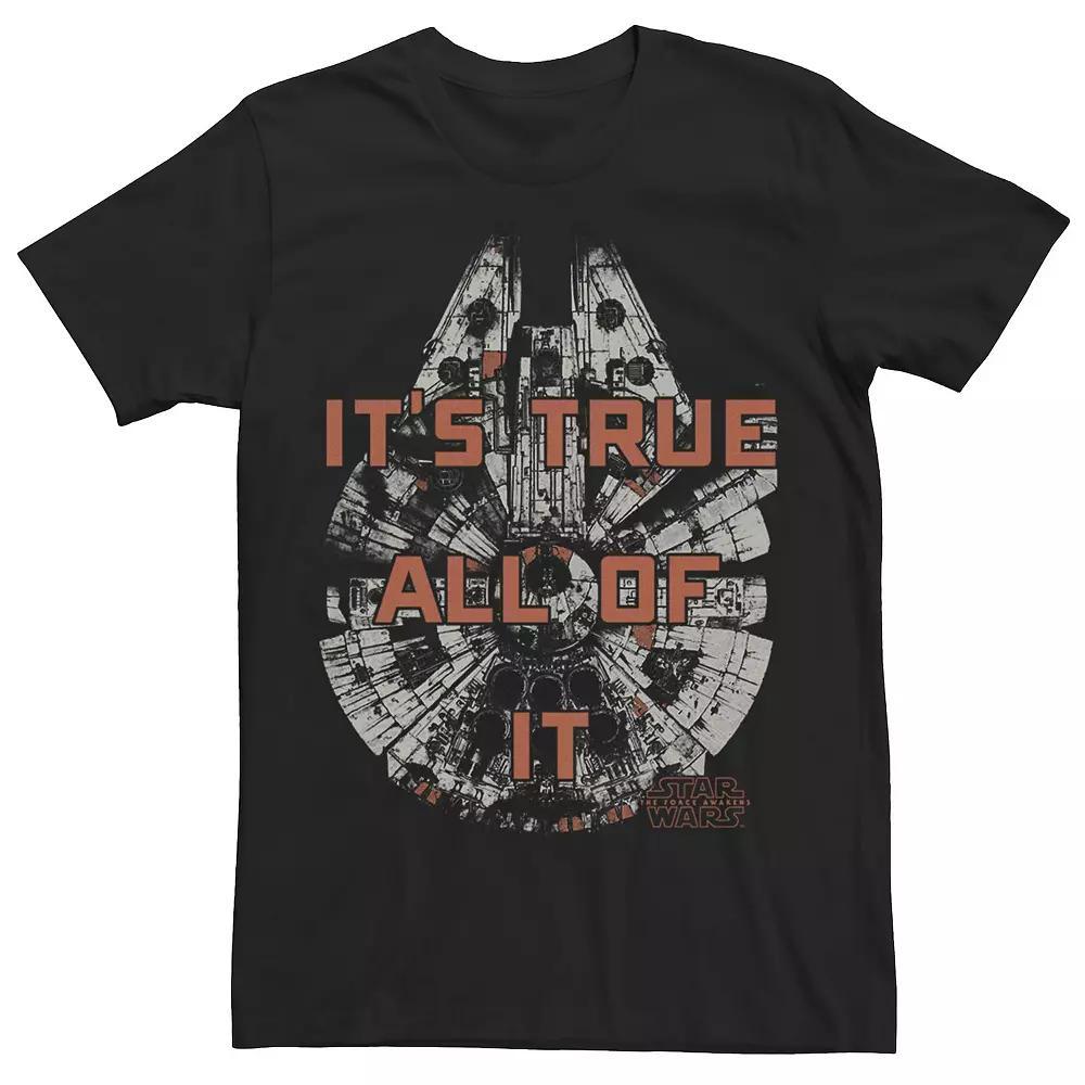 Mens Star Wars The Force Awakens Its True All Of It Millennium Falcon Tee Product Image