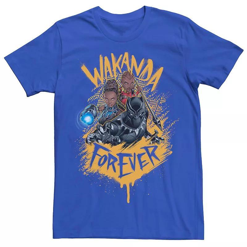 Big & Tall Marvel Fantastic Four Slanted Numeral Center Logo Tee, Men's, Size: Large Tall, Black Product Image