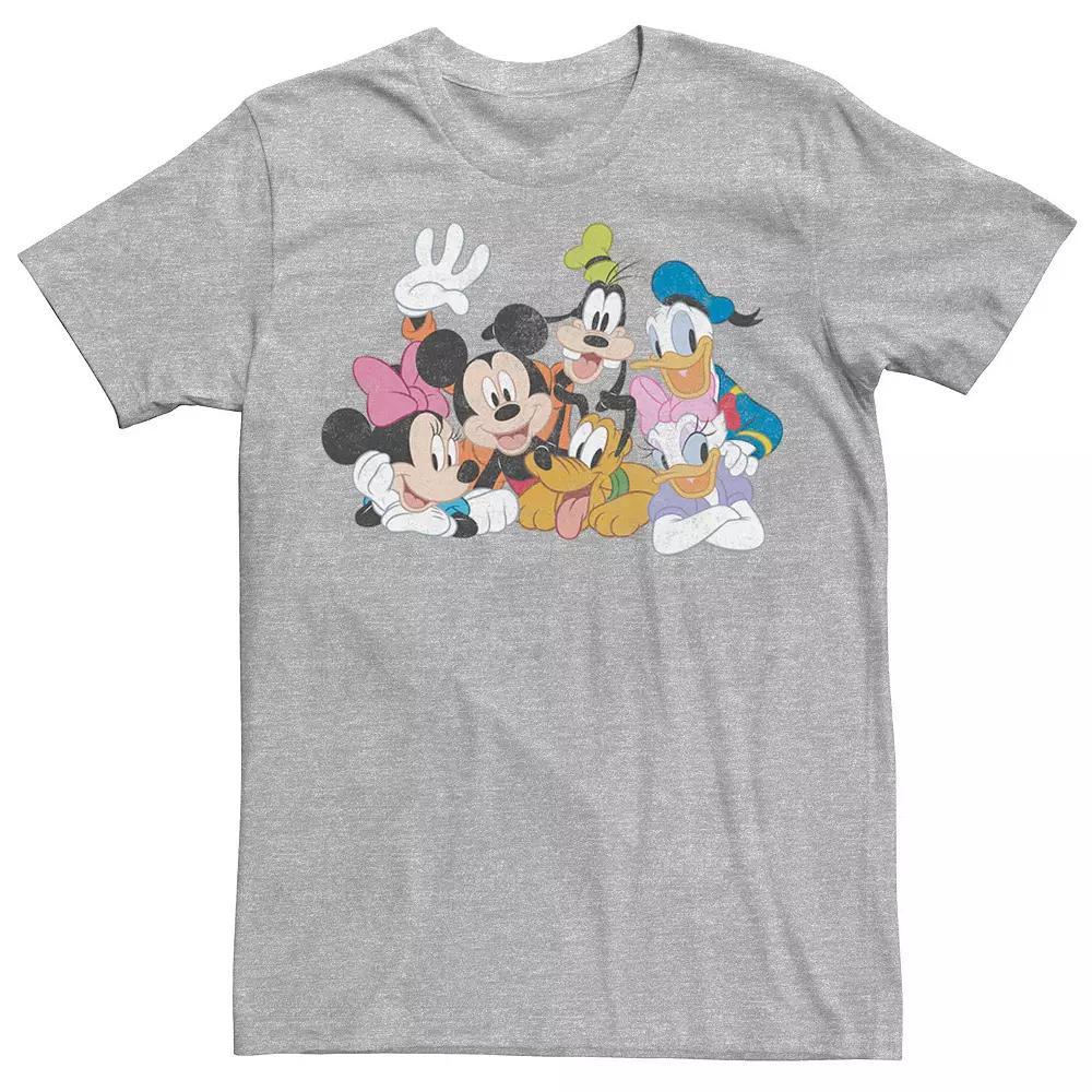 Disney's Mickey Mouse Men's Classic Characters Tee, Size: Large, Athletic Grey Product Image