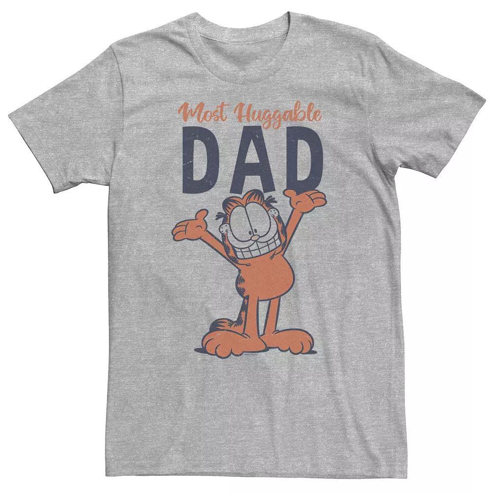 Big & Tall Garfield Father's Day Most Huggable Dad Tee, Men's, Size: 3XL Tall, Athletic Grey Product Image