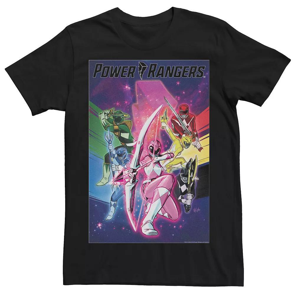 Men's Power Rangers Team Poster Tee, Size: XXL, Black Product Image