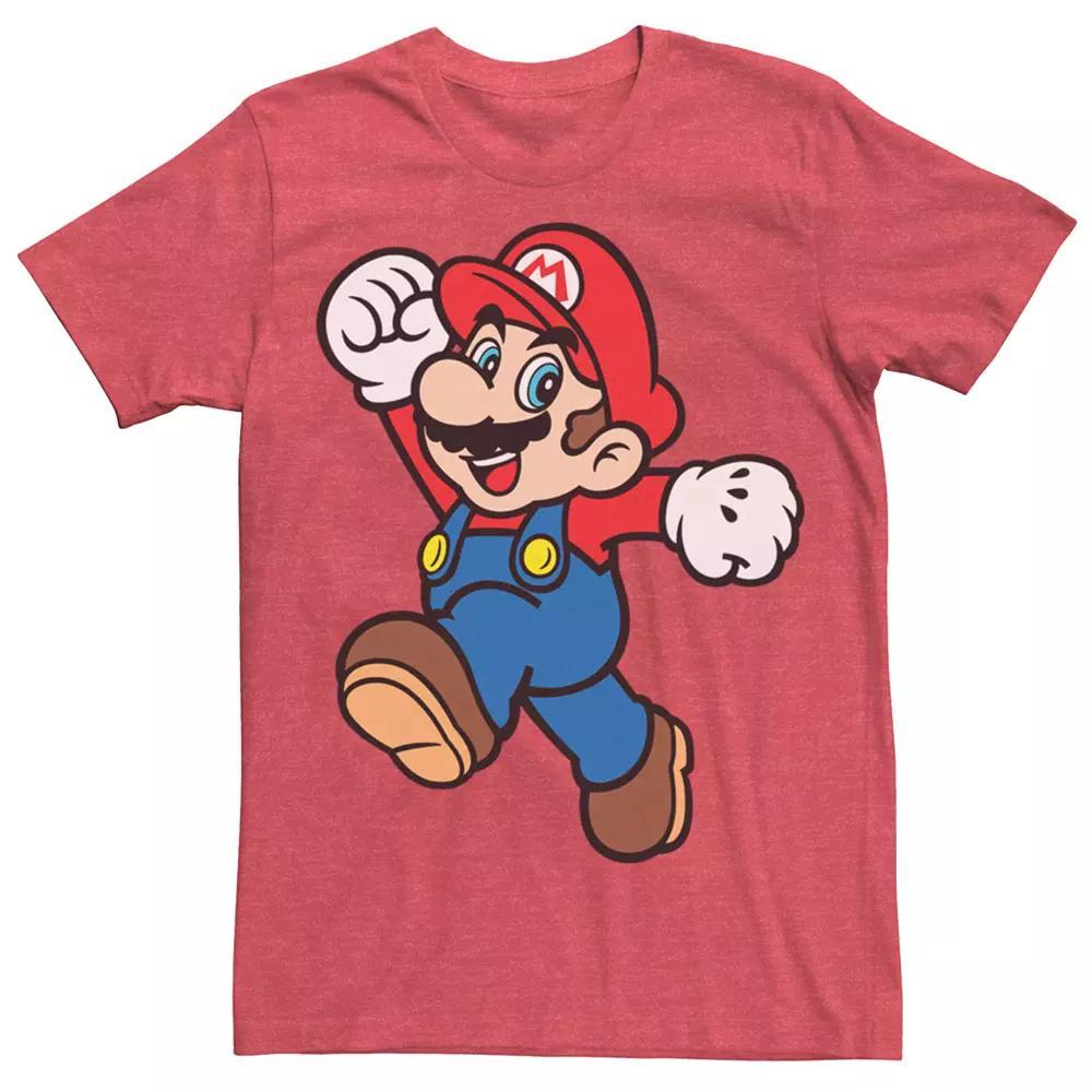 Men's Super Mario Bros Super Pose Tee, Size: Large, Red Grey Product Image