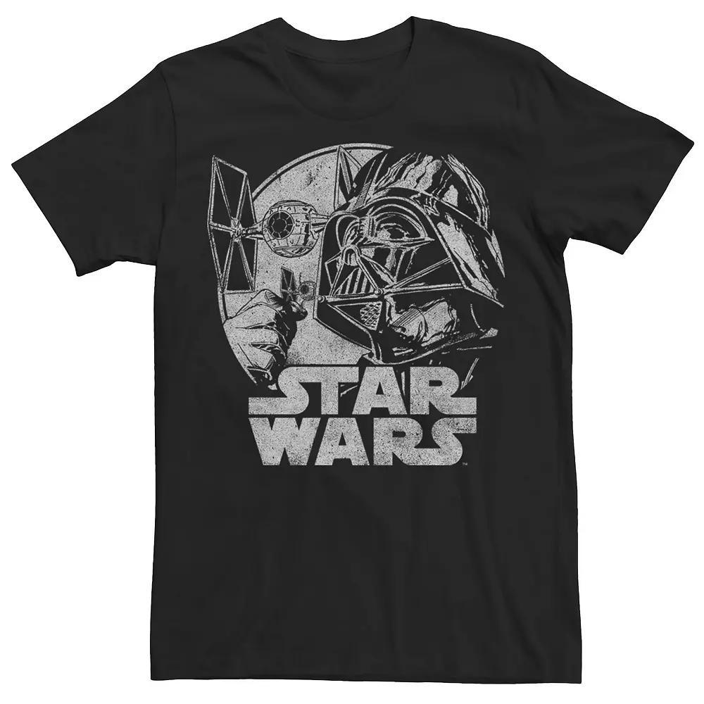 Men's Star Wars Vader Ship Graphic Tee, Size: Medium, Black Product Image
