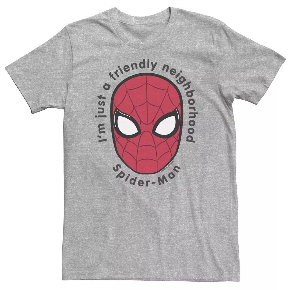 Big & Tall Marvel Spider-Man Far From Home Friendly Neighborhood Hero Tee, Men's, Size: 3XL Tall, Athletic Grey Product Image