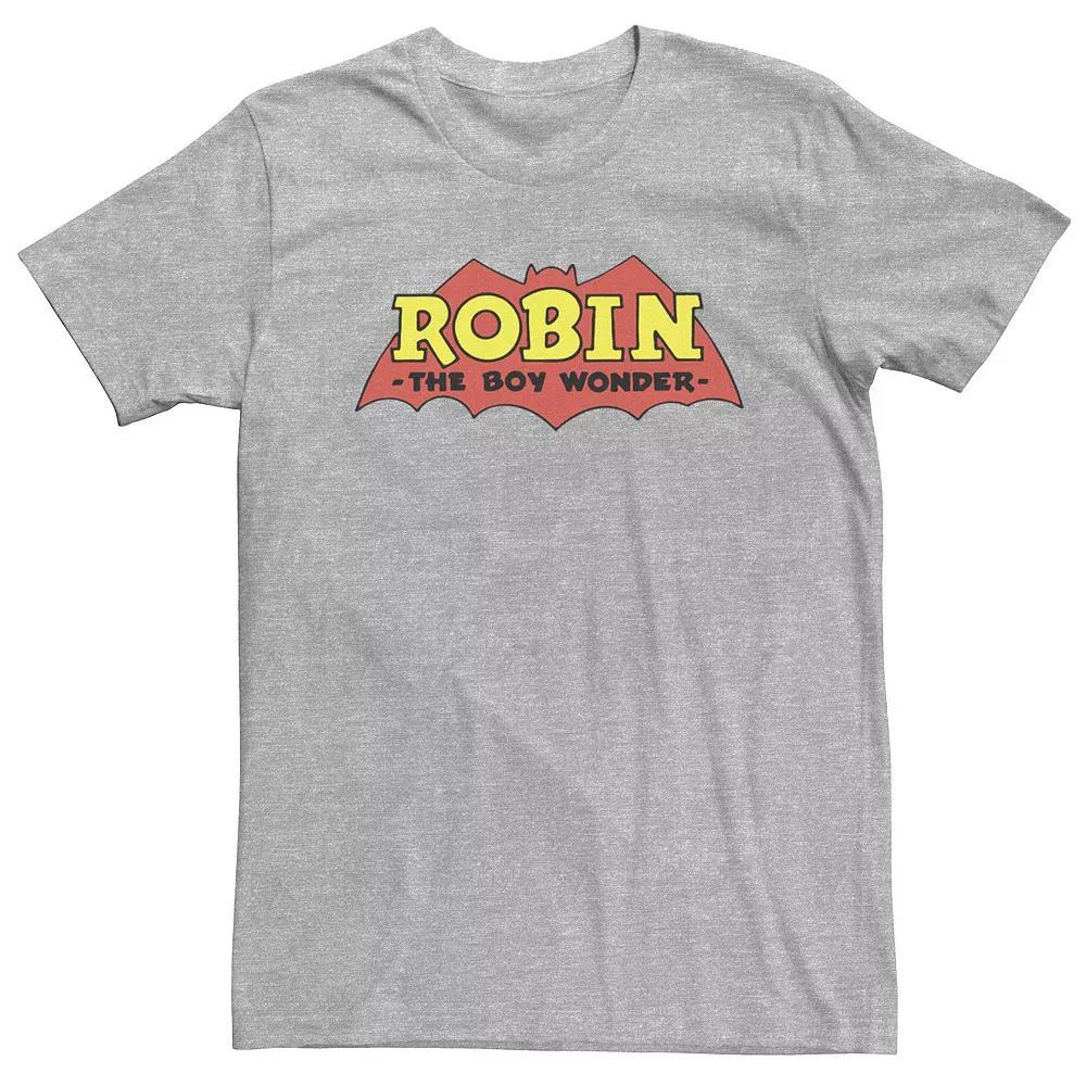 Big & Tall DC Comics Robin The Boy Wonder Classic Logo Tee, Men's, Size: 3XL Tall, Athletic Grey Product Image