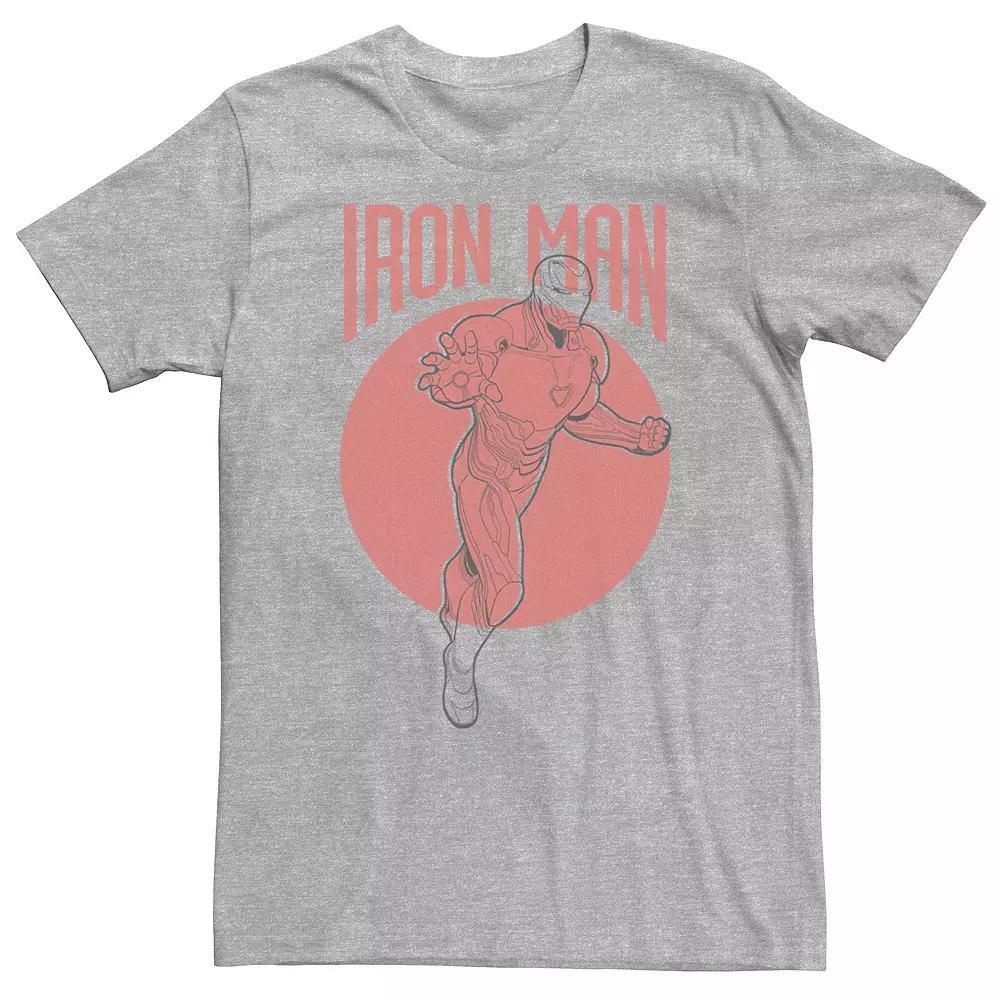 Big & Tall Marvel Avengers Endgame Iron Man Outline Poster Tee, Men's, Size: 4XL, White Product Image