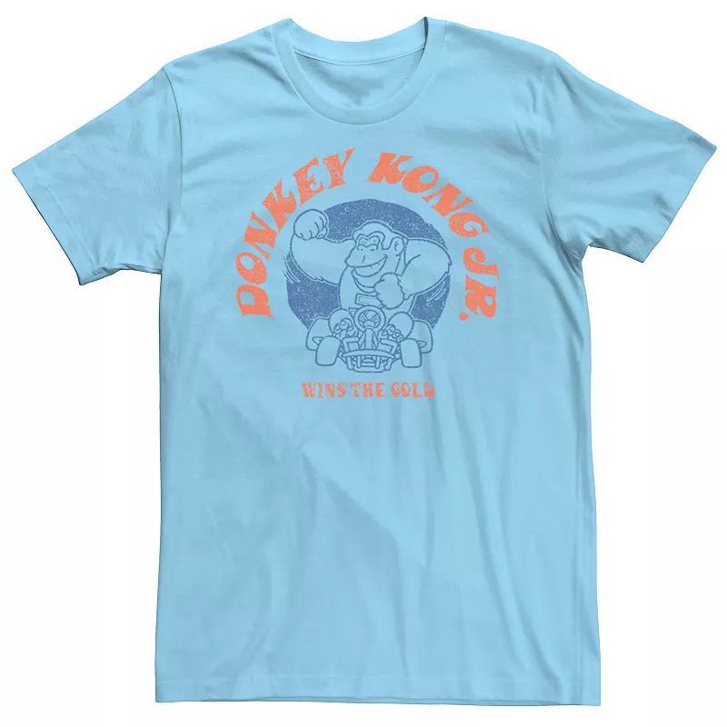 Men's Mario Kart Donkey Kong Jr. Wins The Gold Graphic Tee, Size: Medium, Light Blue Product Image