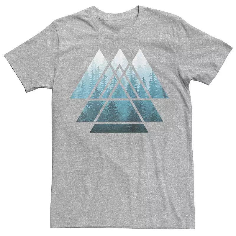 Men's Sacred Geometry Misty Forest Graphic Tee, Size: Small, Athletic Grey Product Image