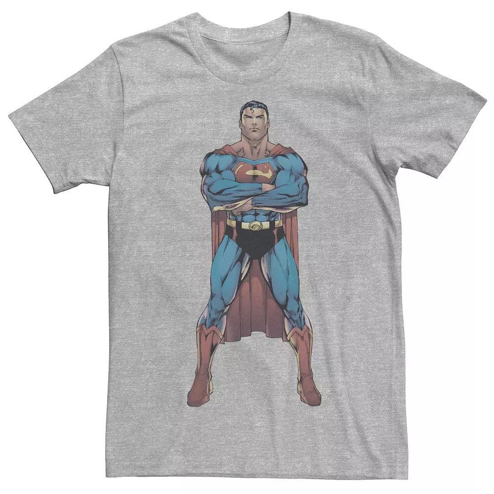 Men's DC Comics Superman Power Stance Comic Poster Tee, Size: XL, Athletic Grey Product Image