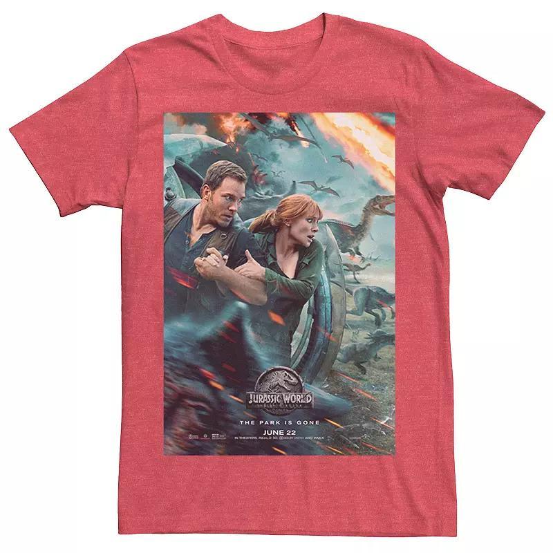 Men's Jurassic World Two Owen Claire Movie Poster Tee, Size: 3XL, Grey Heather Product Image