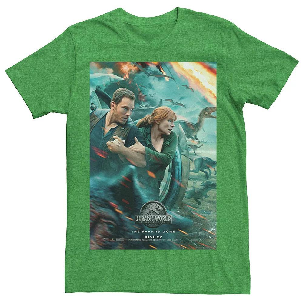 Men's Jurassic World Two Owen Claire Movie Poster Tee, Size: 3XL, Grey Heather Product Image