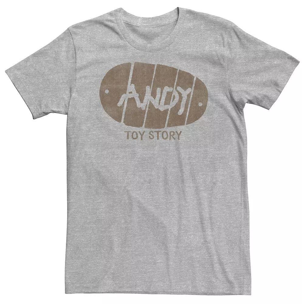 Big & Tall Disney / Pixar Toy Story Andy Handwriting Tee, Men's, Size: 4XL, Athletic Grey Product Image