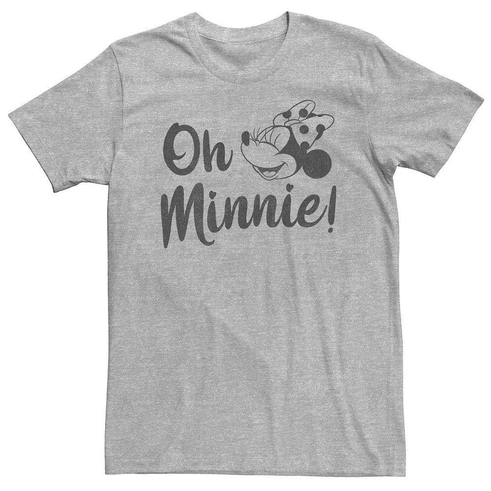 Big & Tall Disney Mickey Mouse And Friends "Oh Minnie" Simple Text Tee, Men's, Size: 4XLT, Athletic Grey Product Image