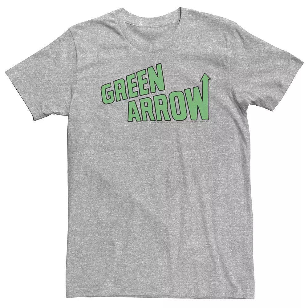 Big & Tall DC Comics The Green Arrow Text Poster Tee, Men's, Size: 3XL Tall, Athletic Grey Product Image