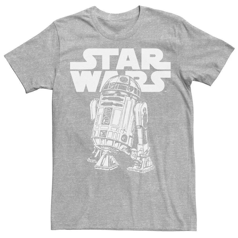 Men's Star Wars R2-D2 Logo Pose Graphic Tee, Size: XL, Athletic Grey Product Image