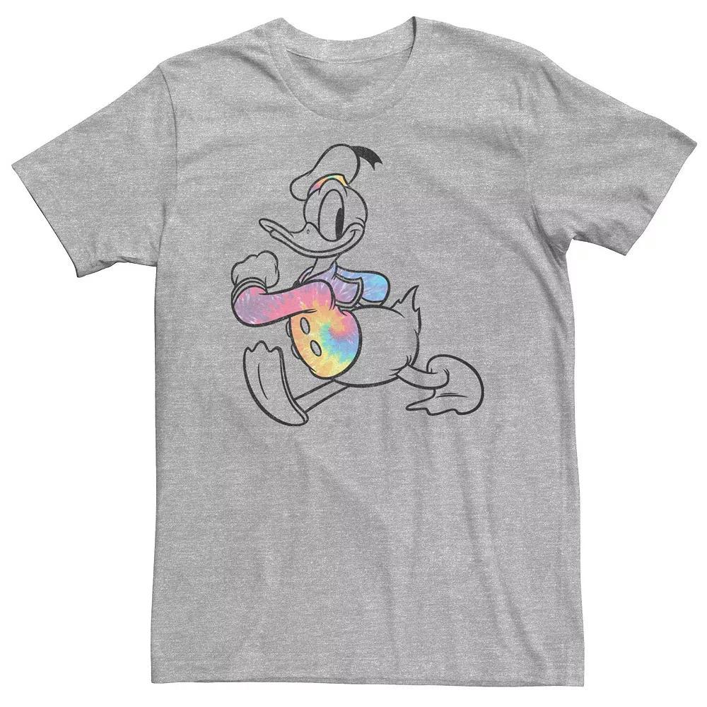 Disney's Donald Duck Big & Tall Strut Tie-Dye Shirt Portrait Tee, Men's, Size: 4XL, Athletic Grey Product Image