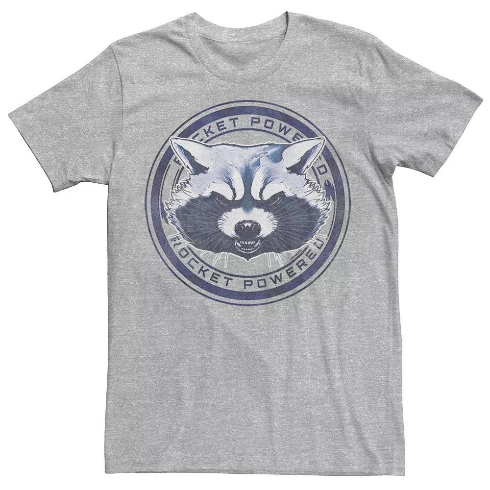 Men's Marvel Guardians Of The Galaxy Rocket Raccoon Badge Graphic Tee, Size: Medium, Athletic Grey Product Image