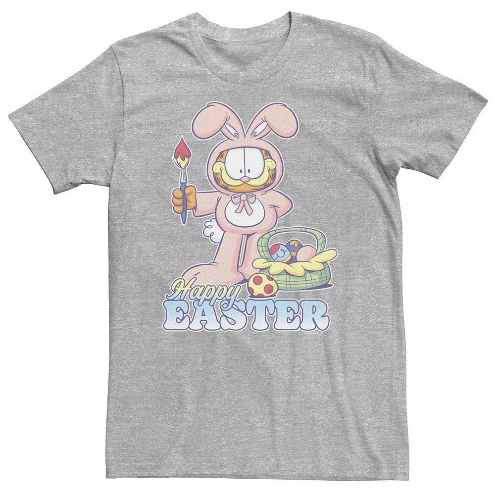 Big & Tall Garfield Easter Dye Happy Easter Tee, Men's, Size: XXL Tall, Athletic Grey Product Image