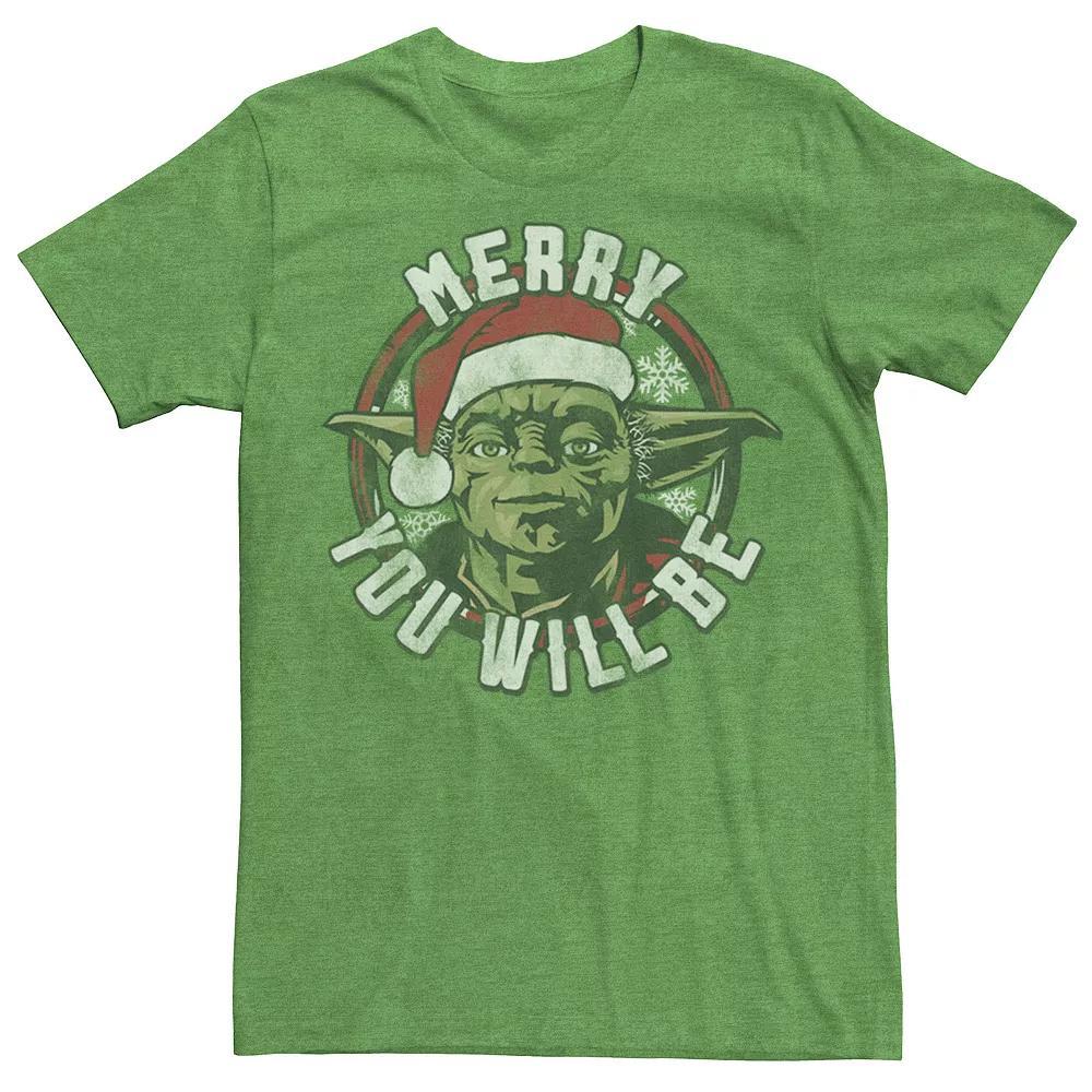 Men's Star Wars Merry Yoda Tee, Size: Small, Kelly Grey Product Image