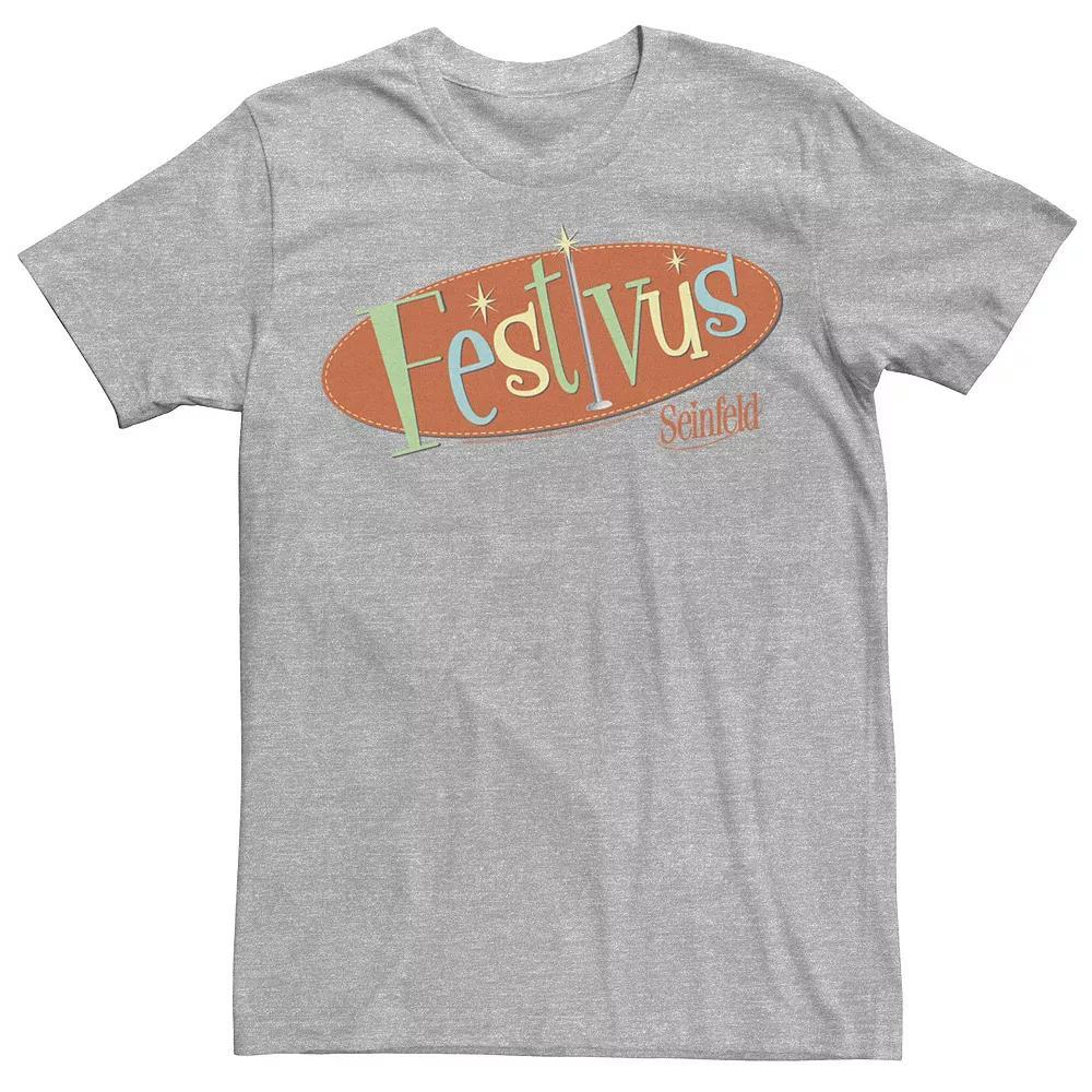 Men's Seinfeld Festivus Logo Tee, Size: Large, Athletic Grey Product Image