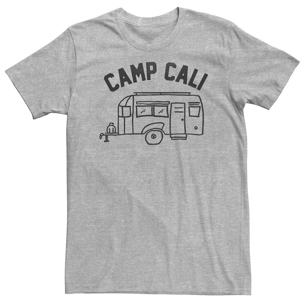 Big & Tall Camp Cali Camper Line Art Tee, Men's, Size: 4XL Tall, Athletic Grey Product Image
