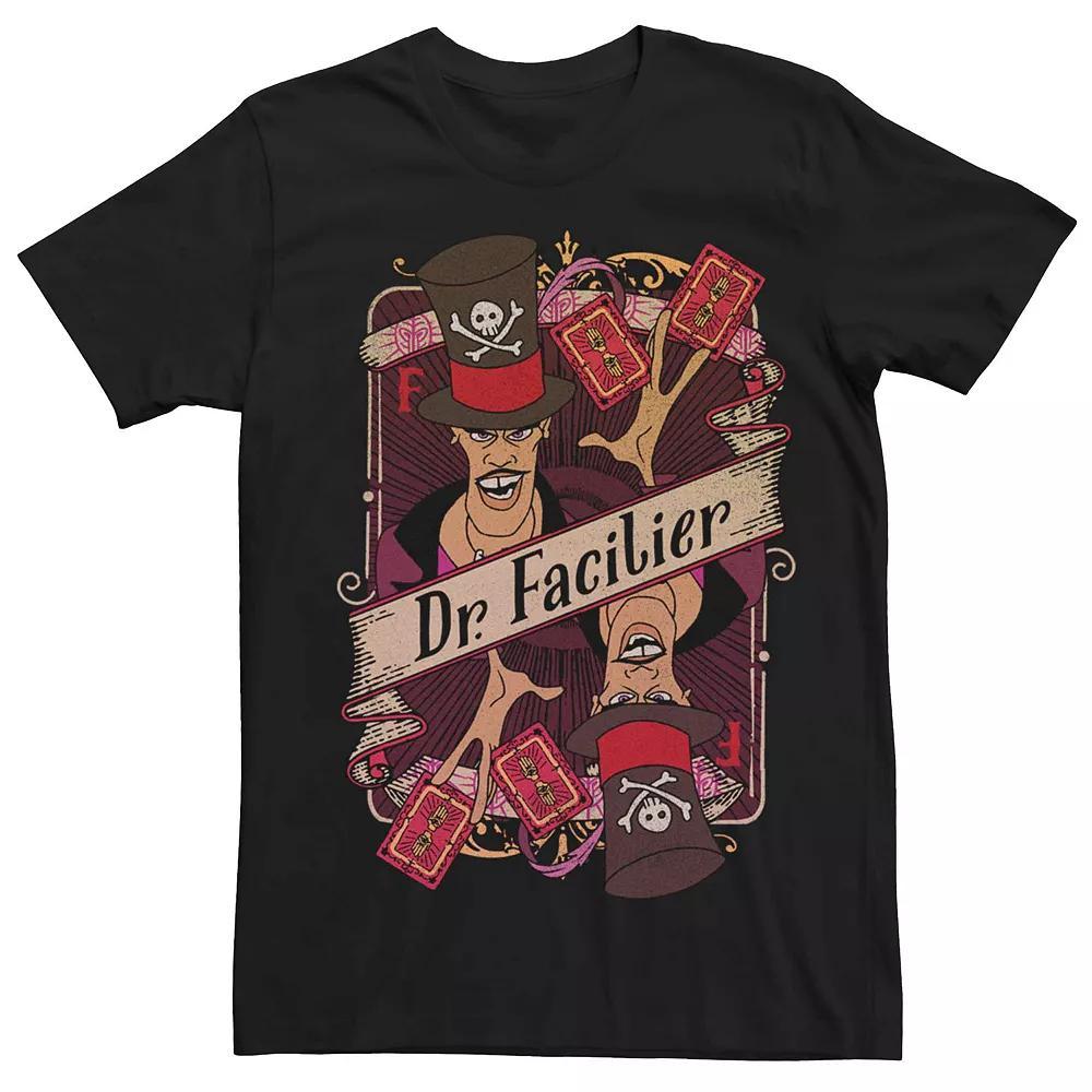 Men's Disney Princess And The Frog Facilier Card Graphic Tee, Size: XXL, Black Product Image