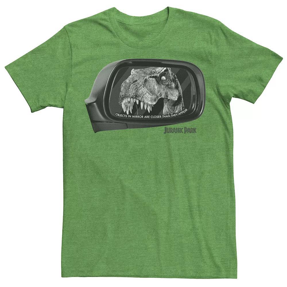 Men's Jurassic Park T-Rex In Car Side Mirror Tee, Size: XL, Royal Grey Product Image