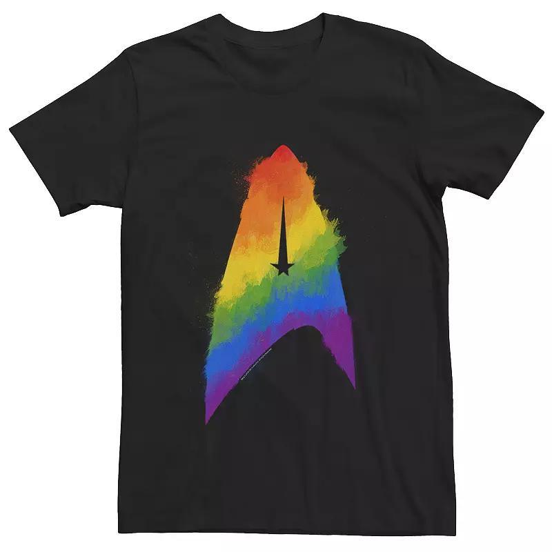 Men's Star Trek Discovery Rainbow Paint Insignia Tee, Size: Medium, Black Product Image
