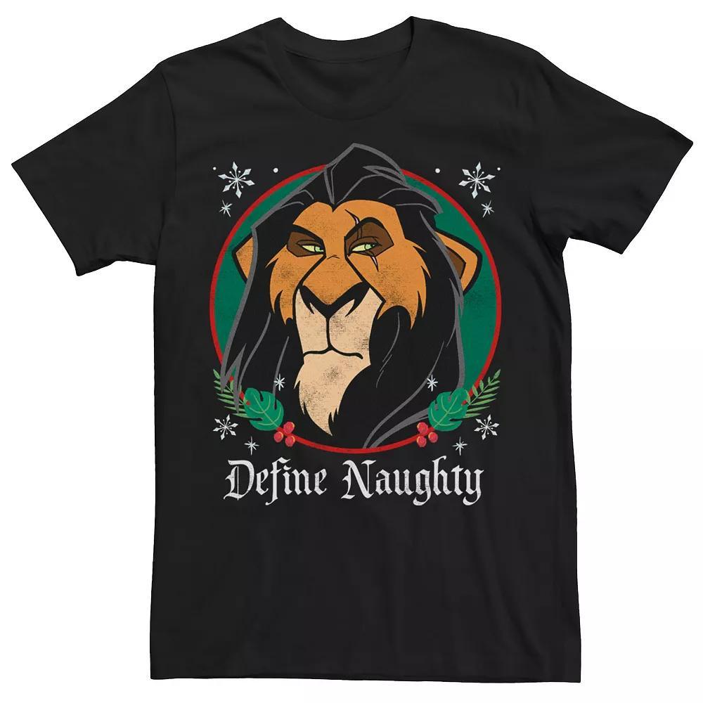Disney's The Lion King Scar Men's Define Naughty Tee, Size: XL, Black Product Image