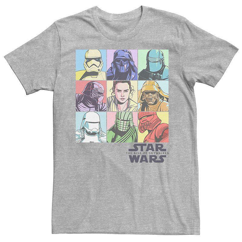 Men's Star Wars The Rise of Skywalker Pastel Character Bingo Graphic Tee, Size: Large, Athletic Grey Product Image
