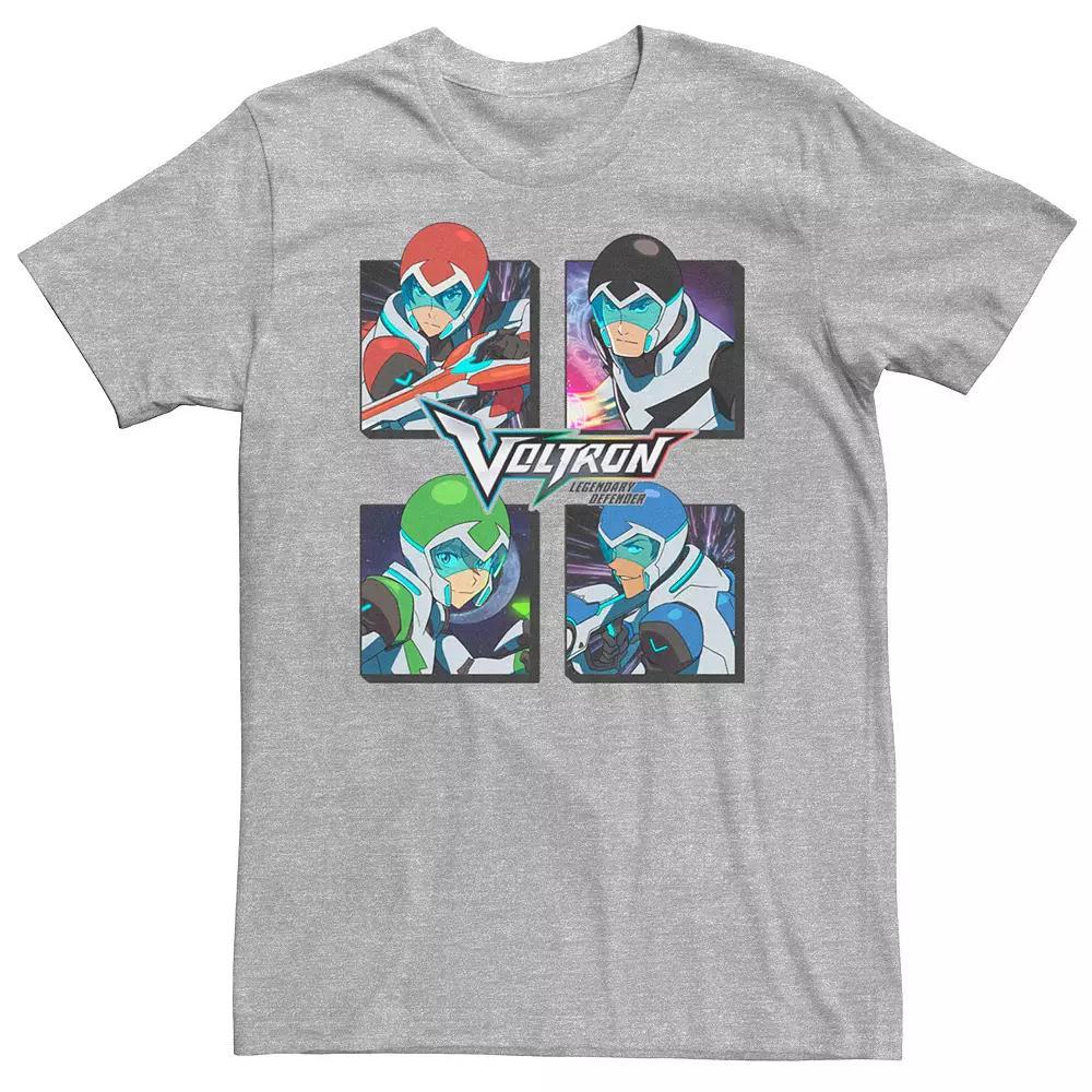 Men's Voltron: Legendary Defender Four Panel Characters Tee, Size: Large, Athletic Grey Product Image