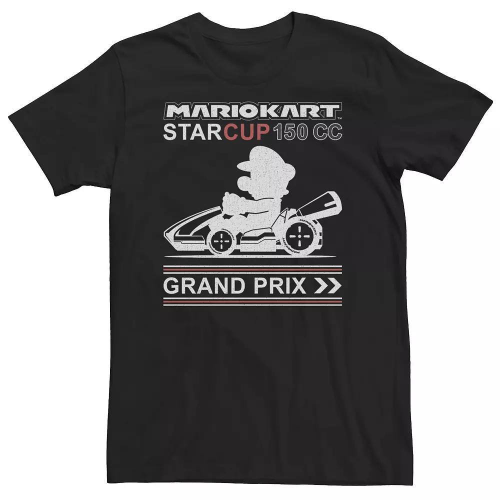 Big & Tall Mario Kart Star Cup 150 CC Grand Prix Tee, Men's, Size: 4XL, Black Product Image