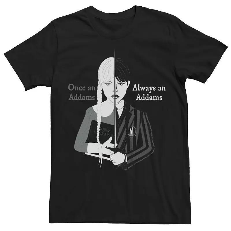 Men's Wednesday Always an Addams Tee, Size: XXL, Black Product Image