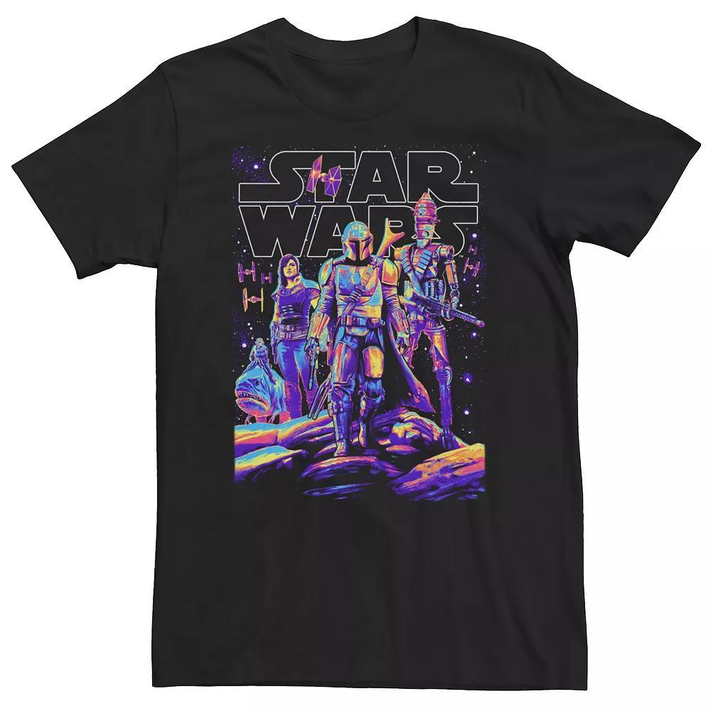 Big & Tall Star Wars The Mandalorian Light It Up Tee, Men's, Size: Large Tall, Black Product Image