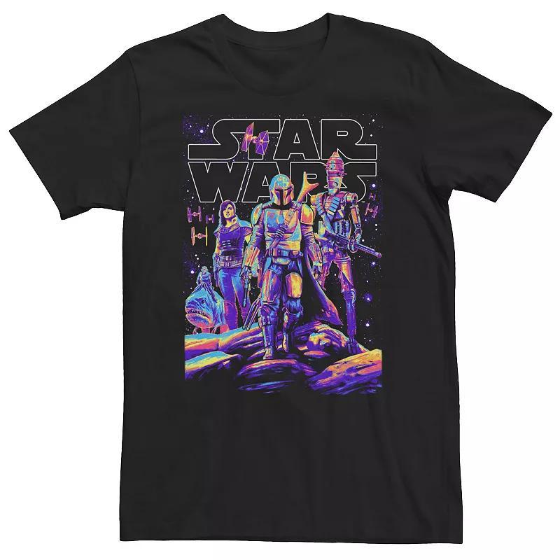 Big & Tall Star Wars The Mandalorian Light It Up Tee, Men's, Size: Large Tall, Black Product Image