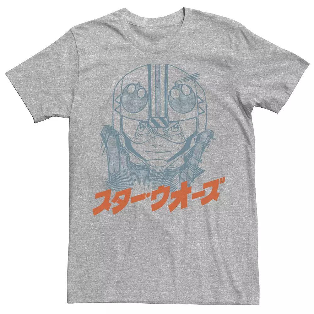 Men's Star Wars Red Five Kanji Sketch Graphic Tee, Size: Small, Athletic Grey Product Image