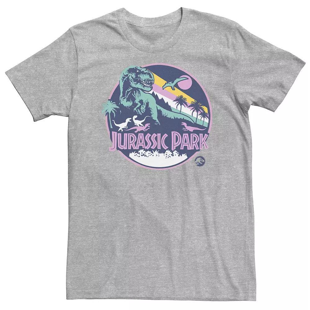 Big & Tall Jurassic Park Retro Rex Scene Tee, Men's, Size: 3XL, Athletic Grey Product Image