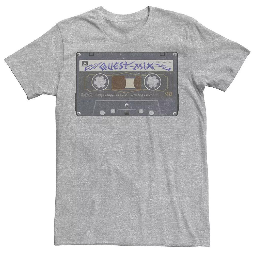 Disney / Pixar's Onward Men's Quest Mix Tape Portrait Tee, Size: Large, Athletic Grey Product Image