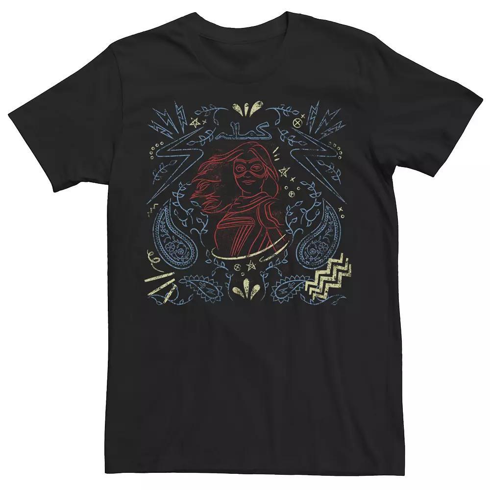 Men's Marvel Ms. Marve Line Drawing Tee, Size: XL, Black Product Image