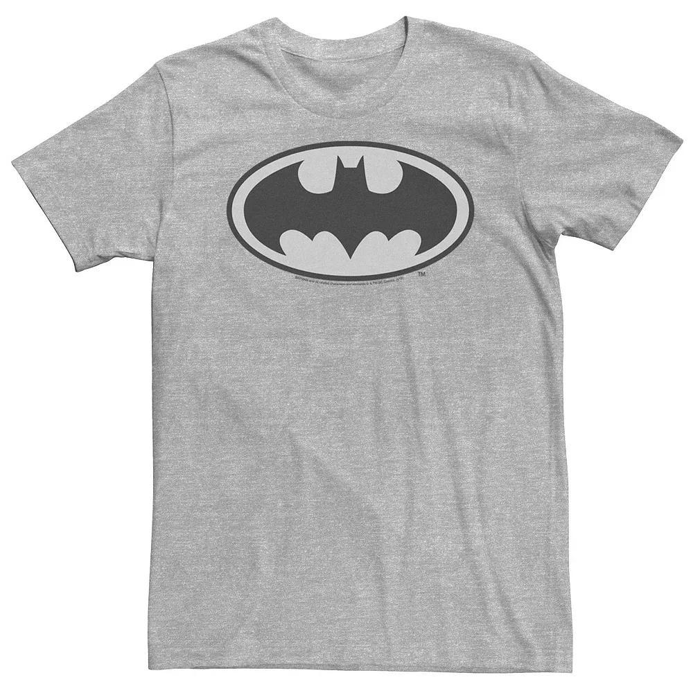 Big & Tall DC Comics Batman Basic Logo Tee, Men's, Size: 4XL, Athletic Grey Product Image
