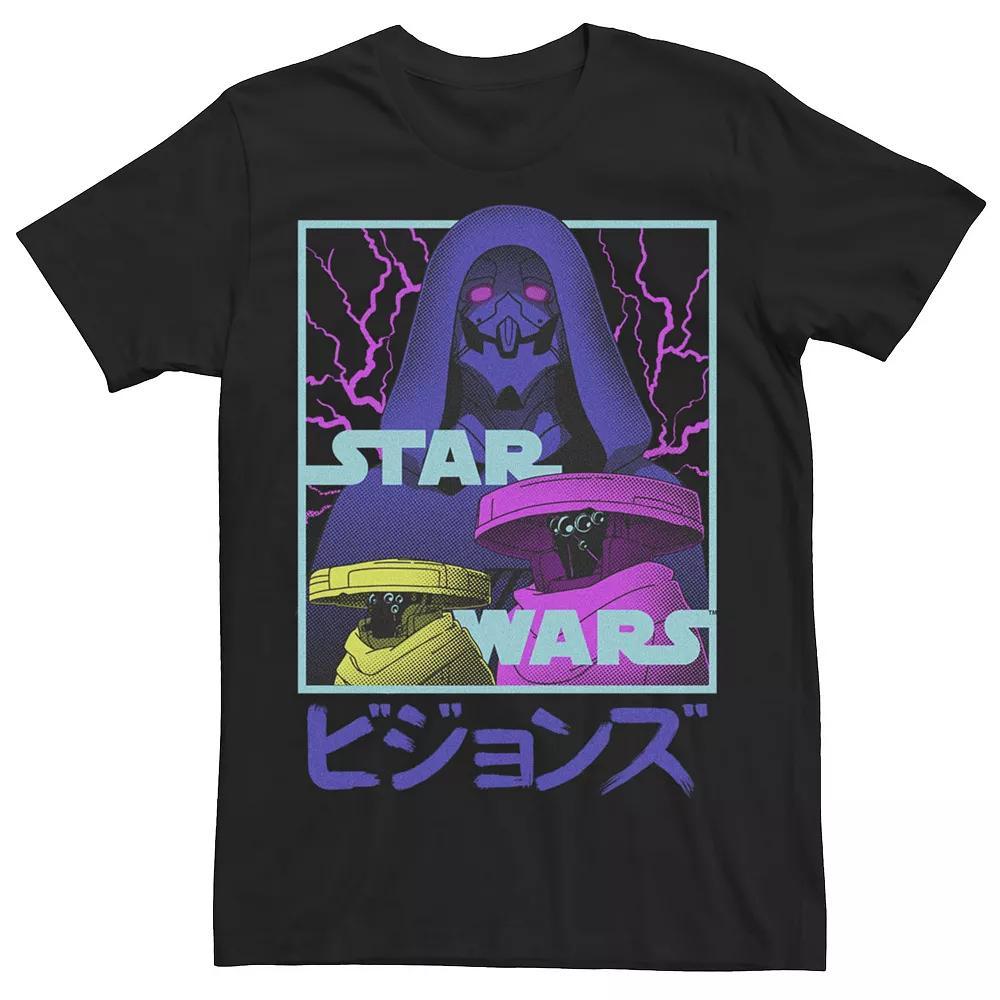 Men's Star Wars Visions Kanji Style Lightning Poster Tee, Boy's, Size: XXL, Black Product Image